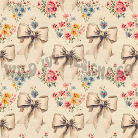 Vintage Watercolor Coquette Floral