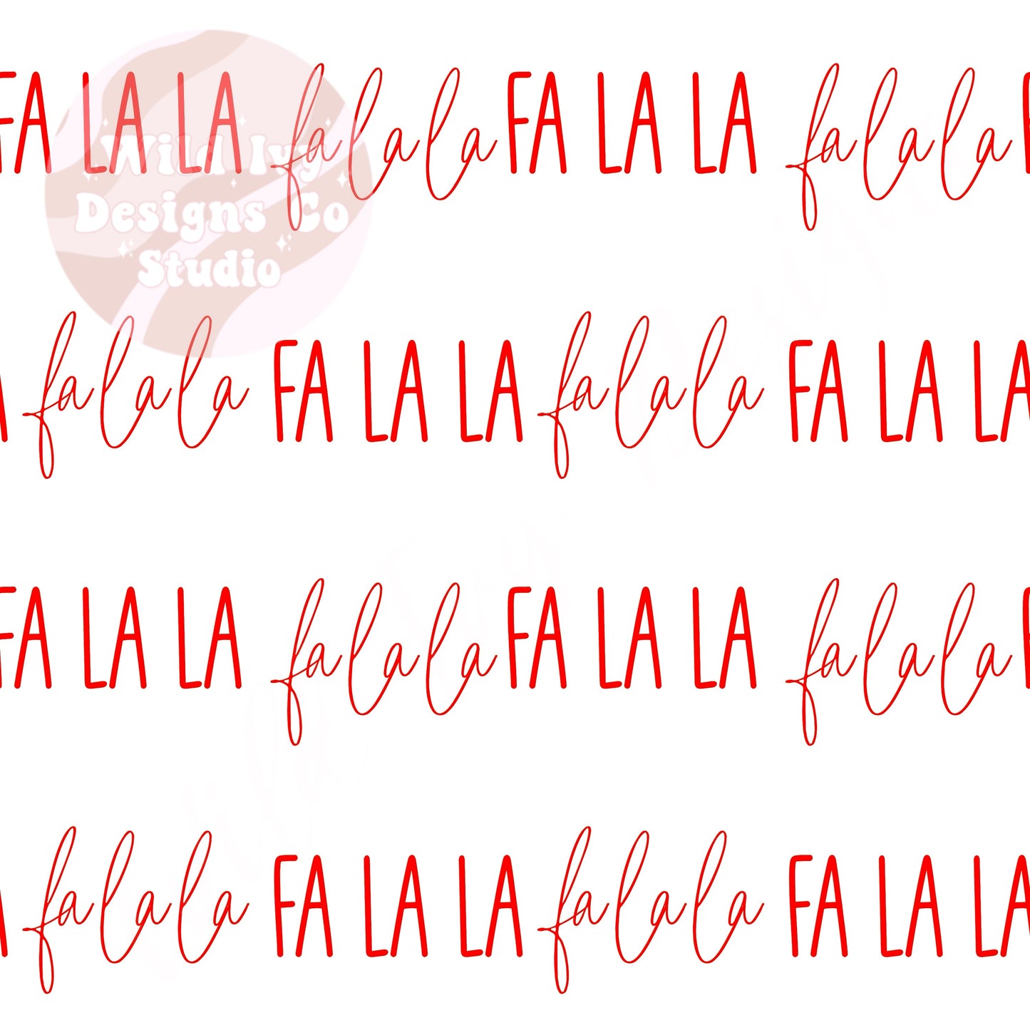 FaLaLa (white / red letters)