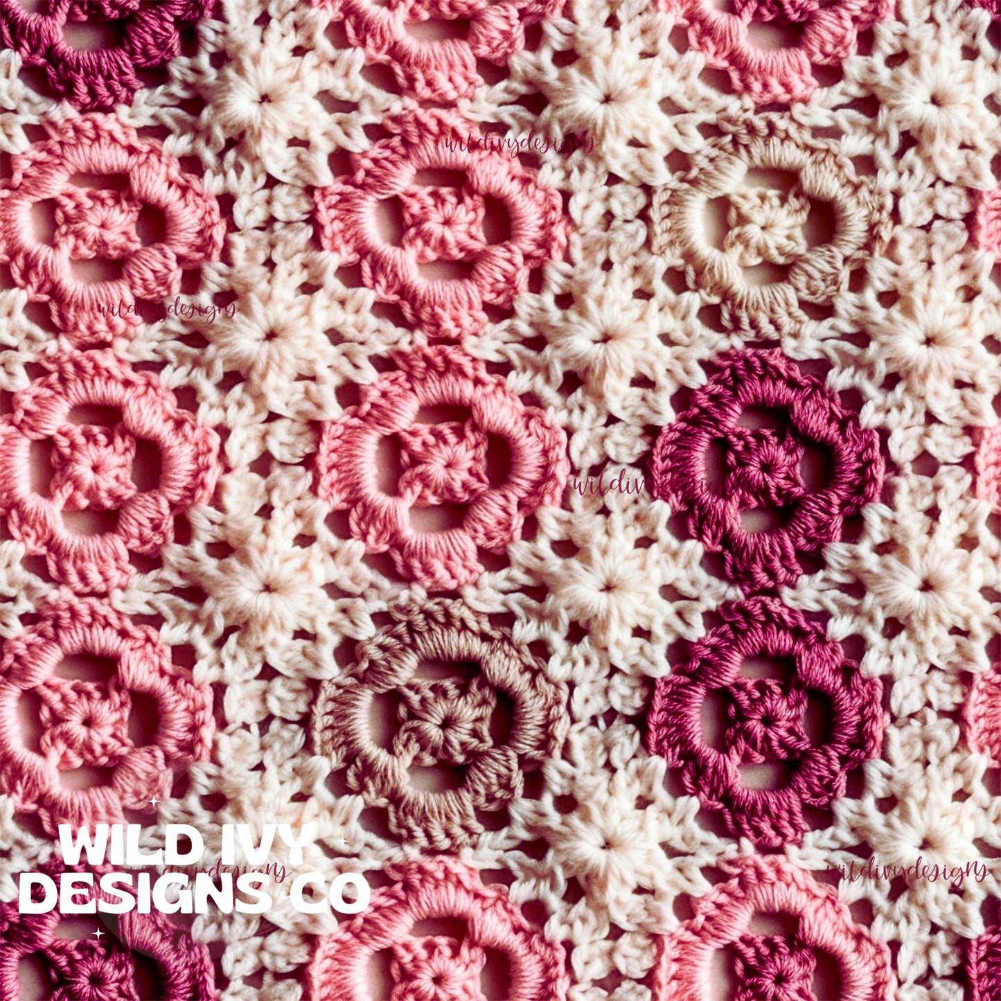 Mauve and Blush Granny Circle Crochet