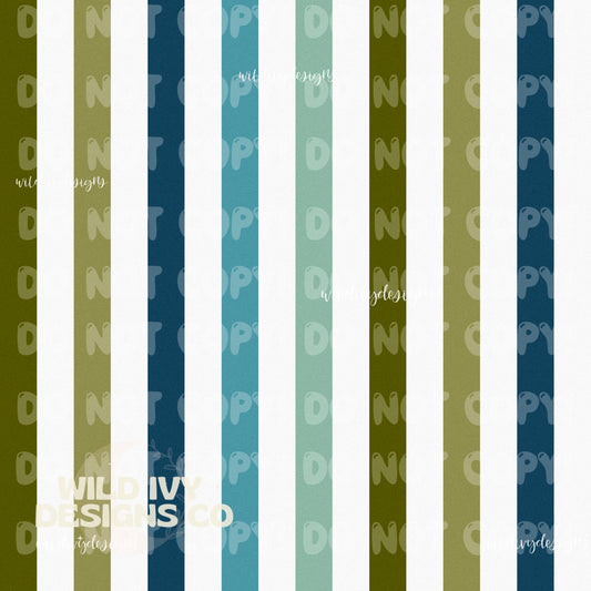 Blue & Green Stripes Cord (B2S)