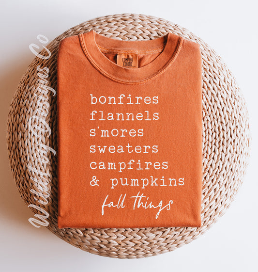 Fall Things (black font option)