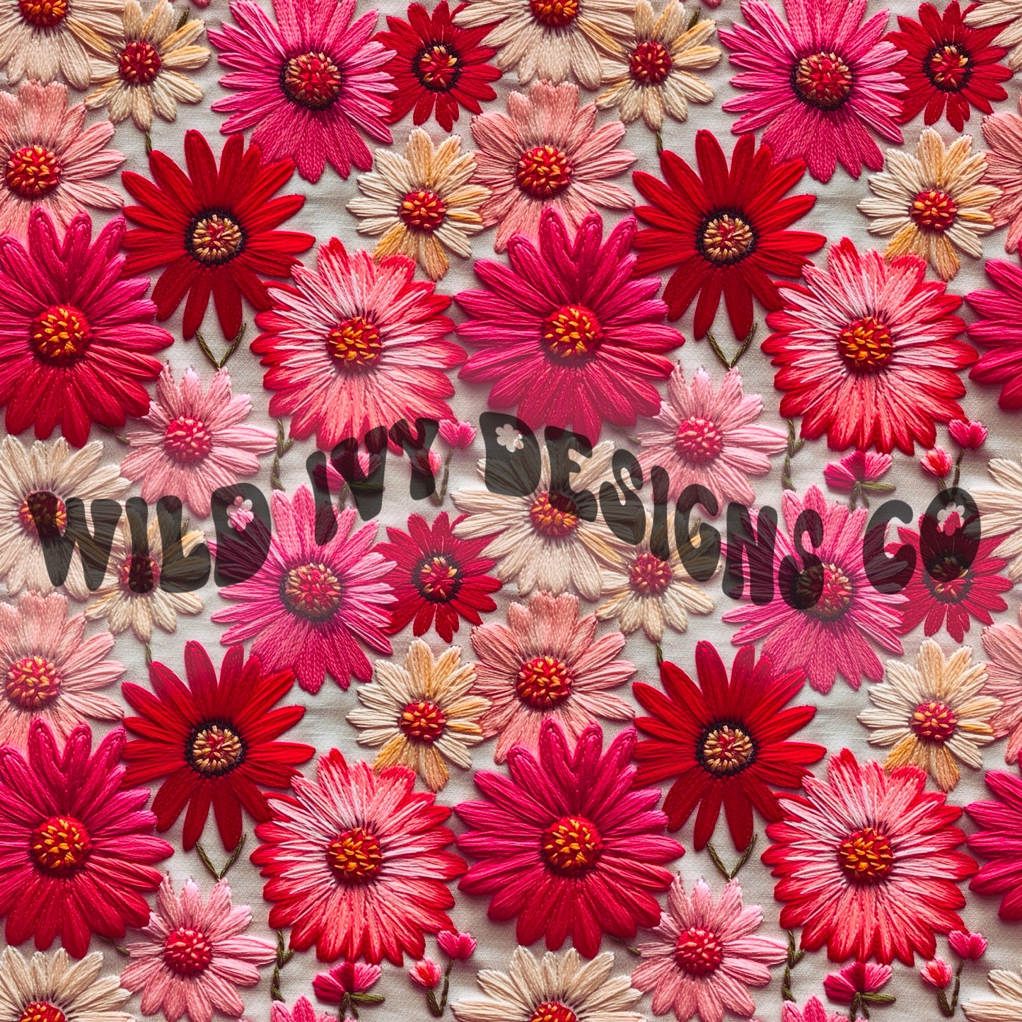 Vday Embroidered Daisies