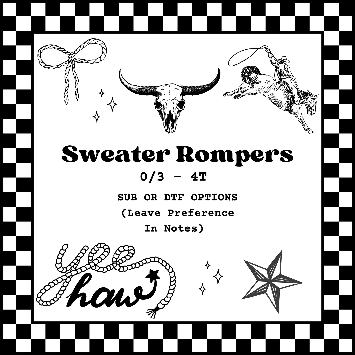 Sweater Rompers (WESTERN)