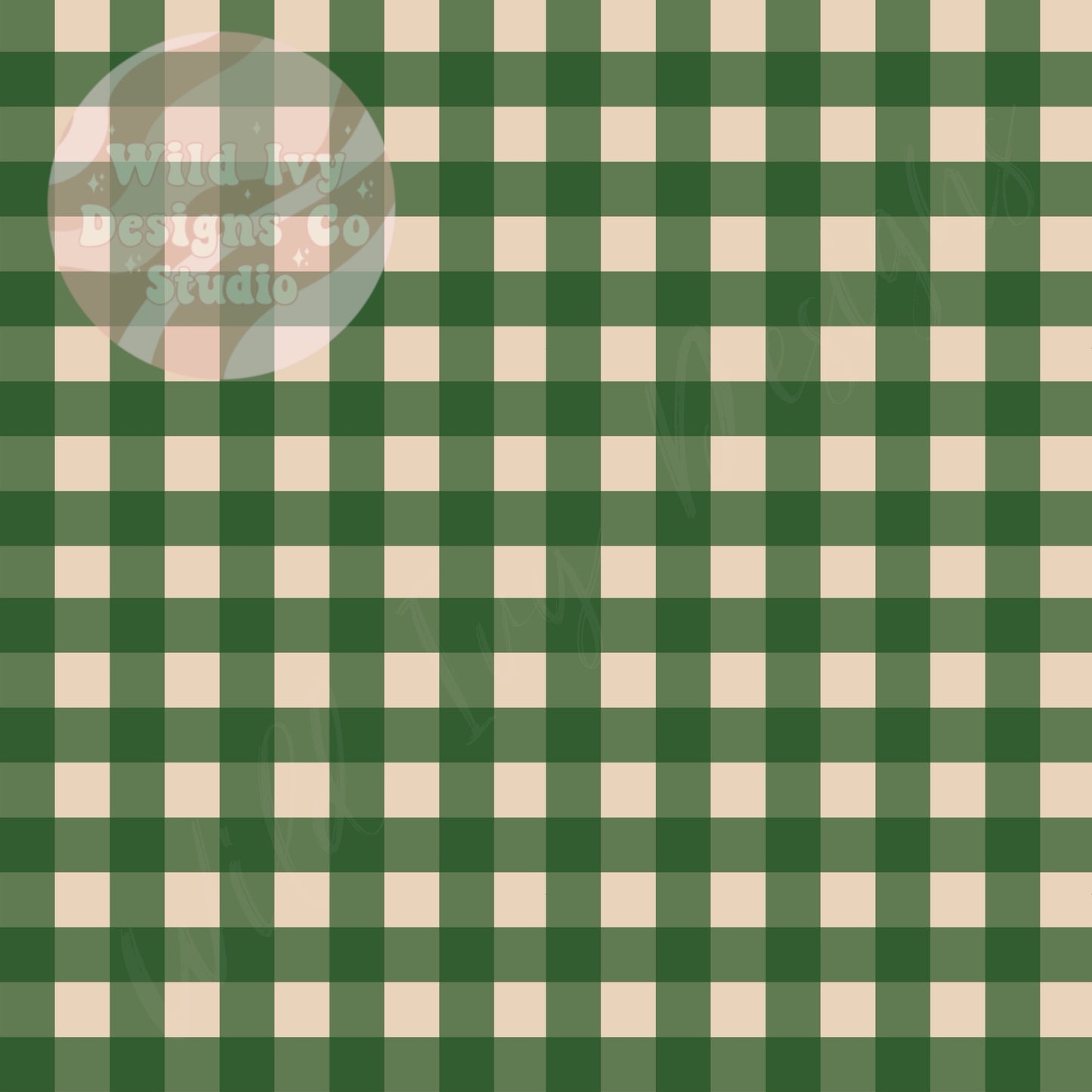 Green Gingham Holiday Cord