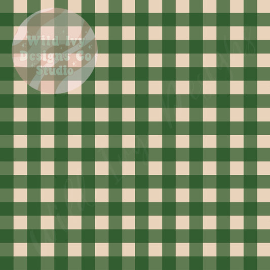 Green Gingham Holiday Cord