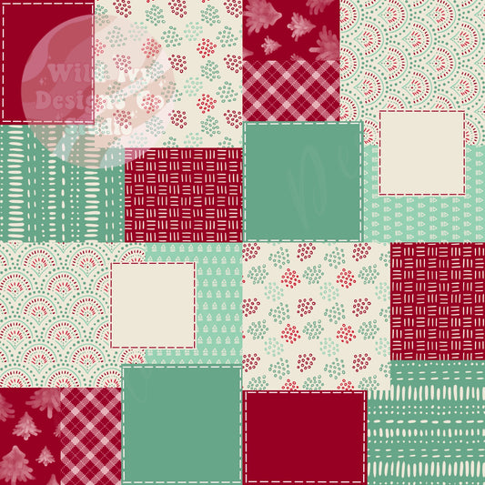 Mint Green Holiday Patchwork