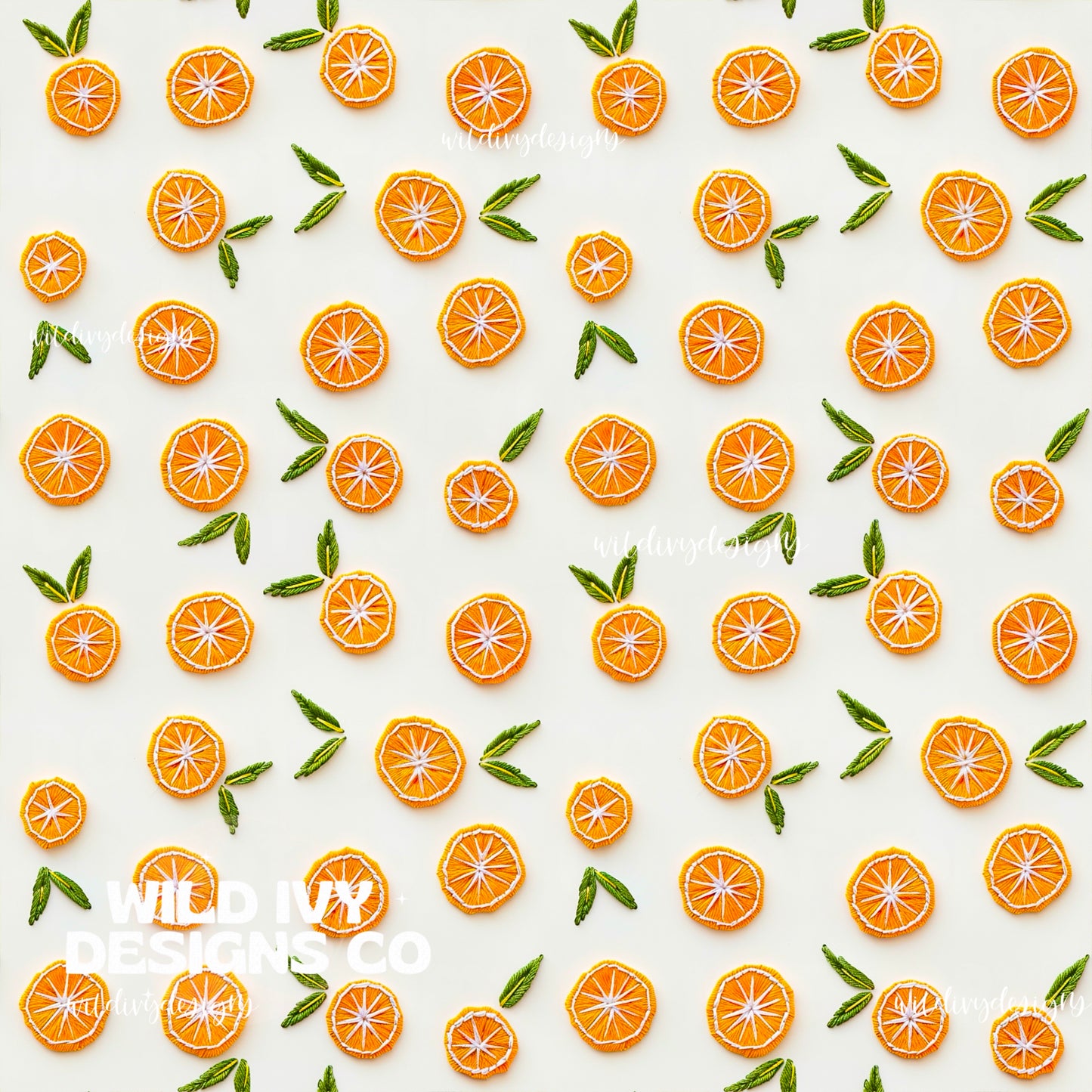 Embroidery Dainty Oranges