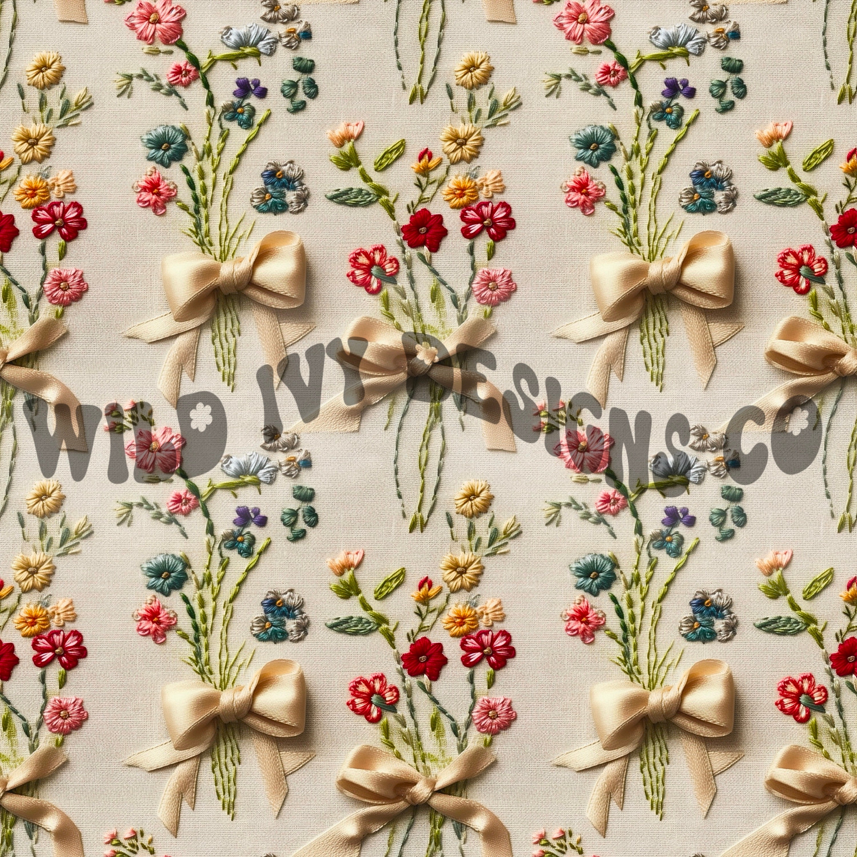 Embroidery Spring Florals Satin Ribbon – Wildivydesignsco
