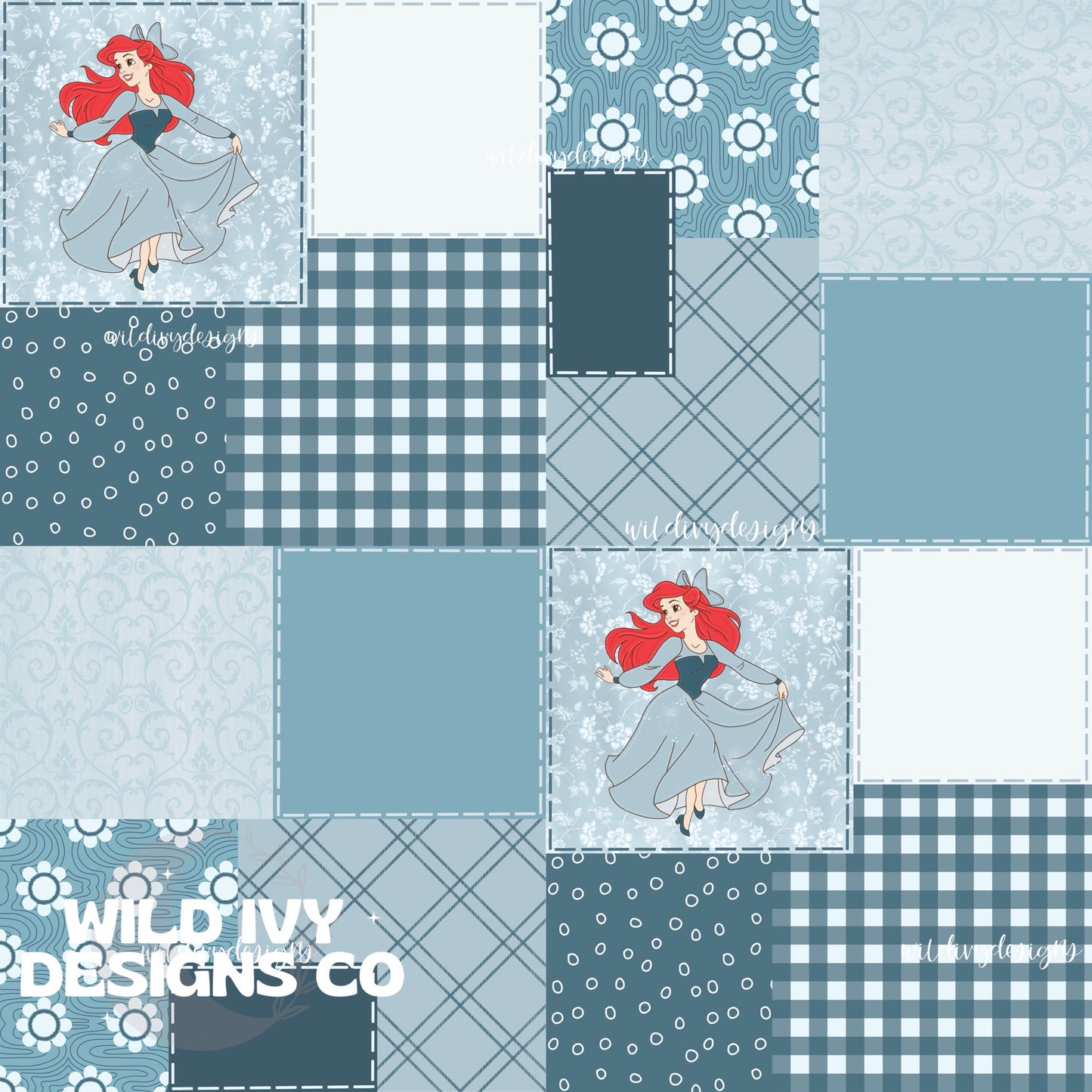 Dark Mermaid Princess Patchwork