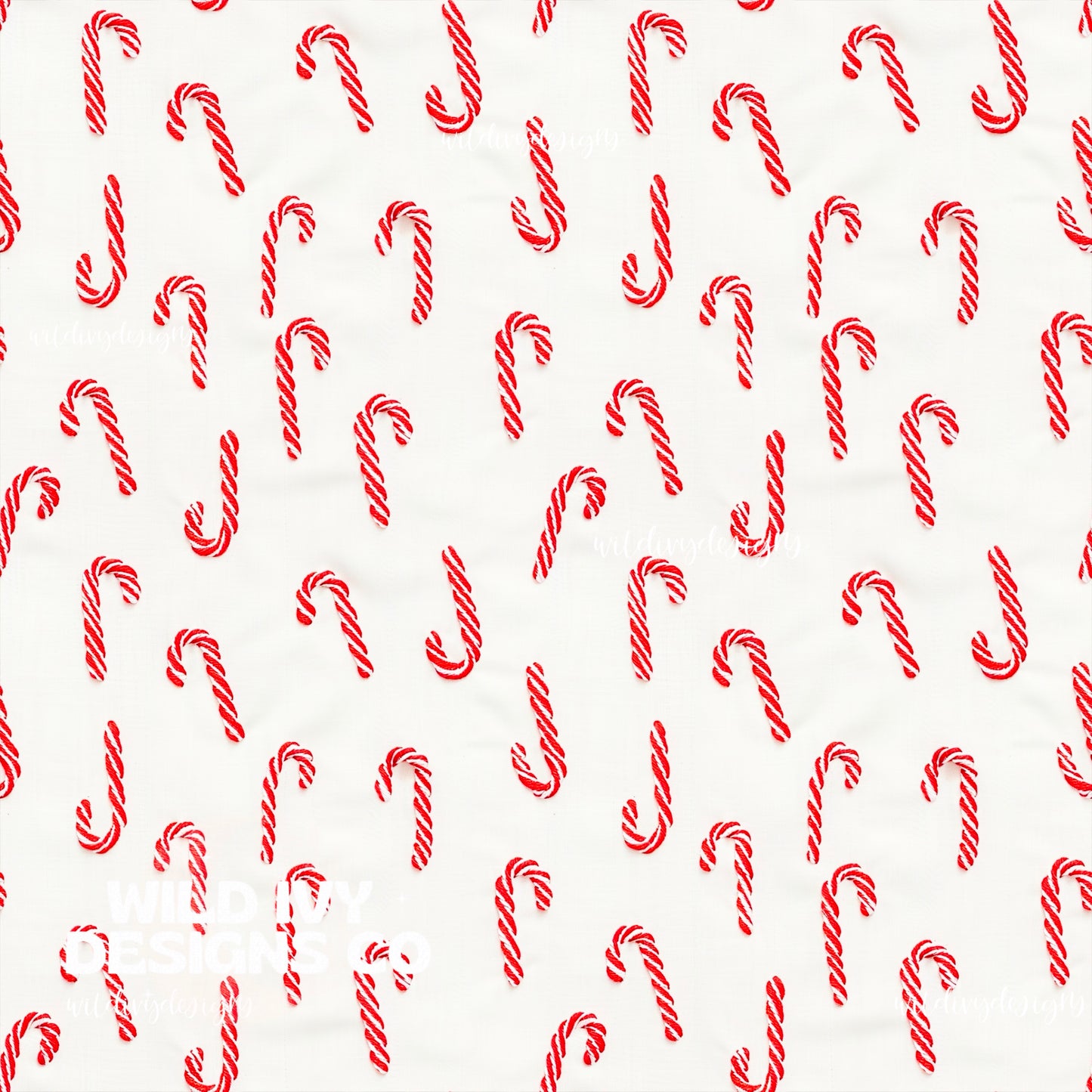 Embroidery Candy Canes