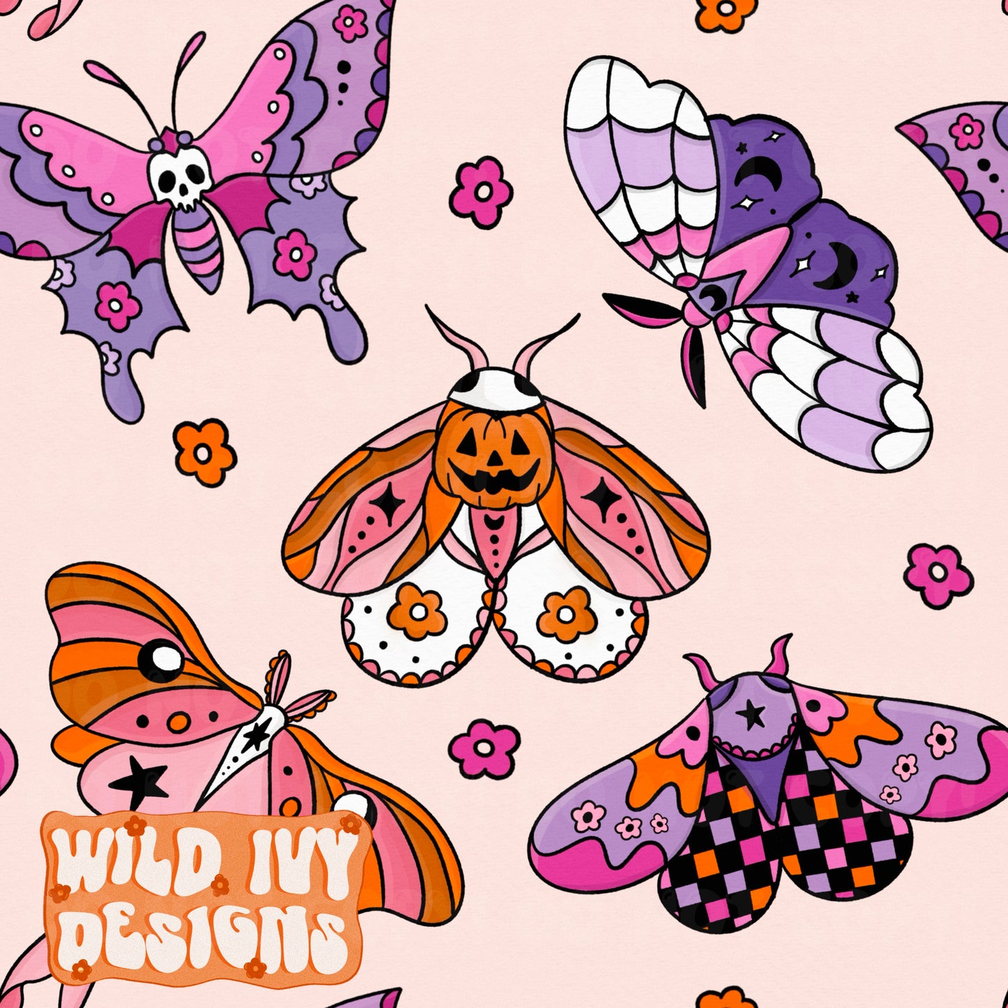 SPOOKY MOTHS (4 COLORS)