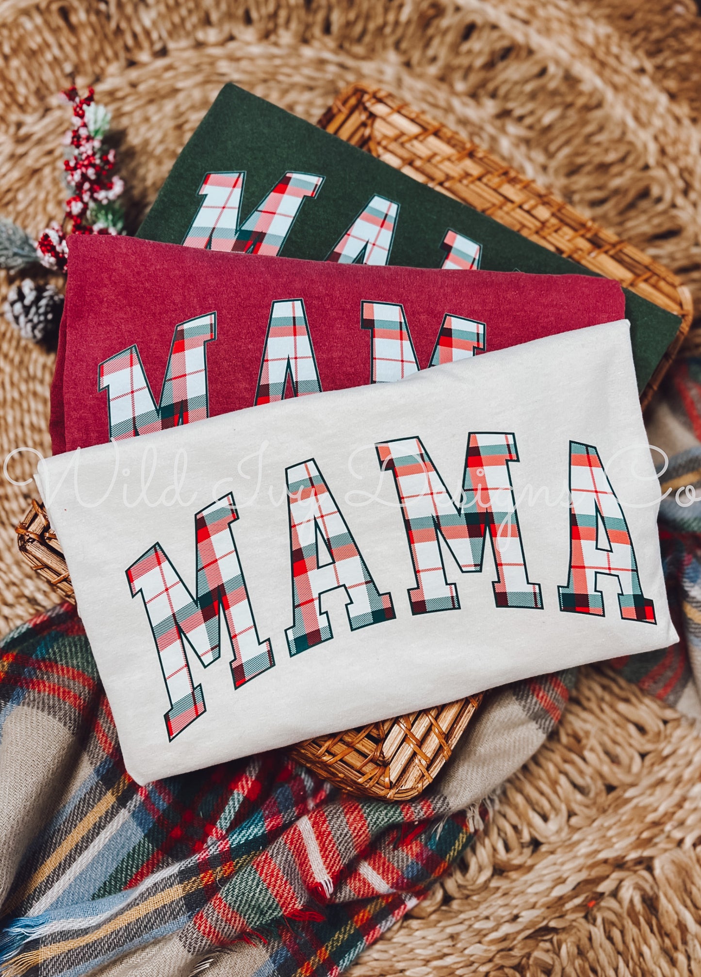 MAMA Christmas Gingham