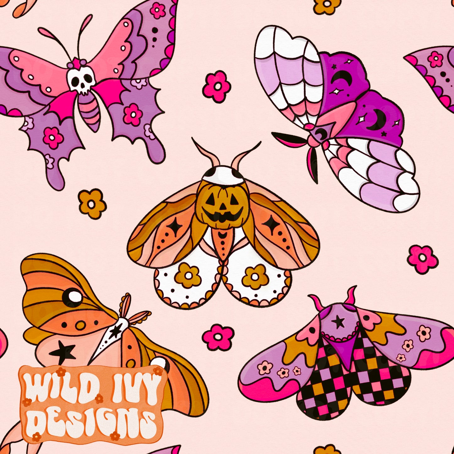 SPOOKY MOTHS (4 COLORS)