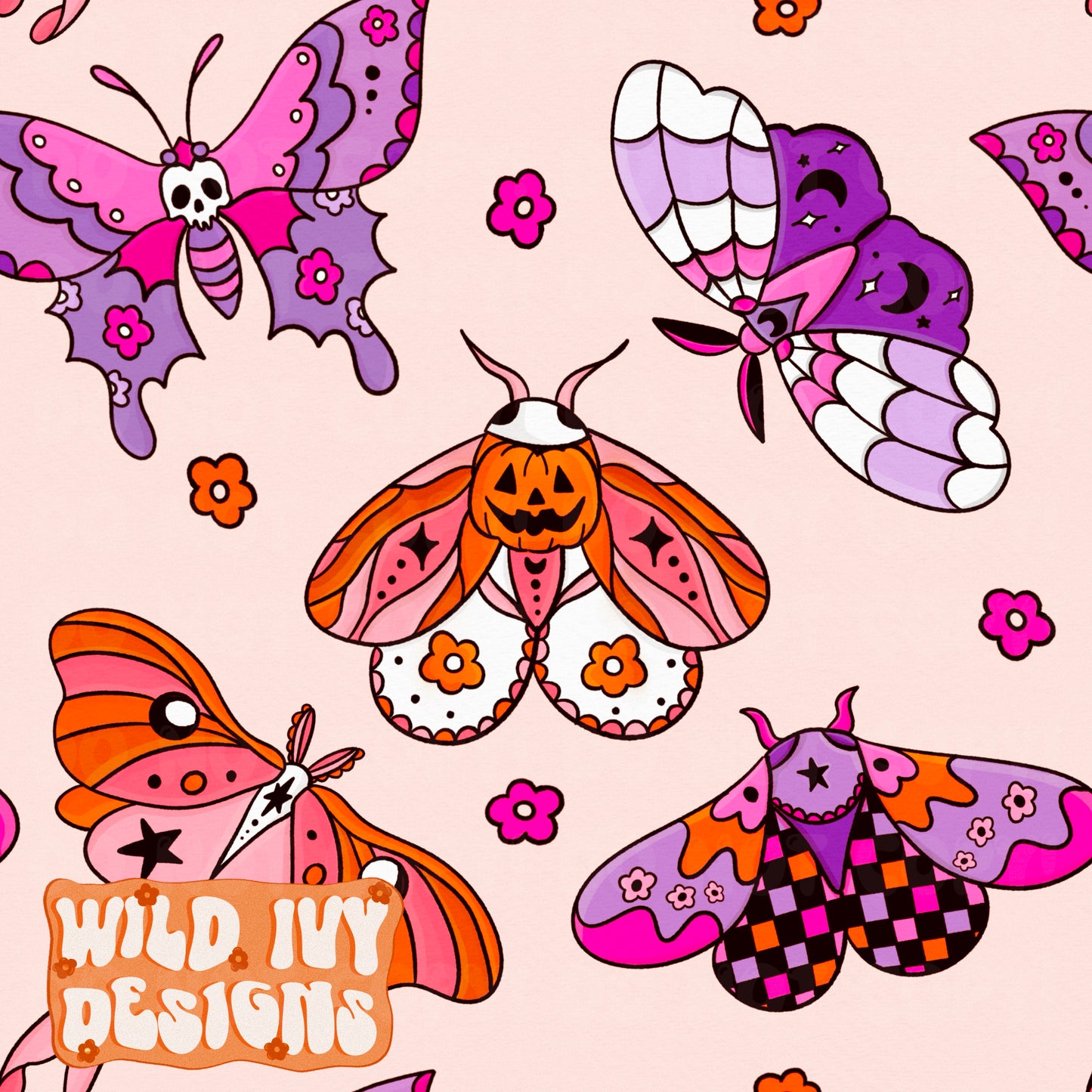 SPOOKY MOTHS (4 COLORS)