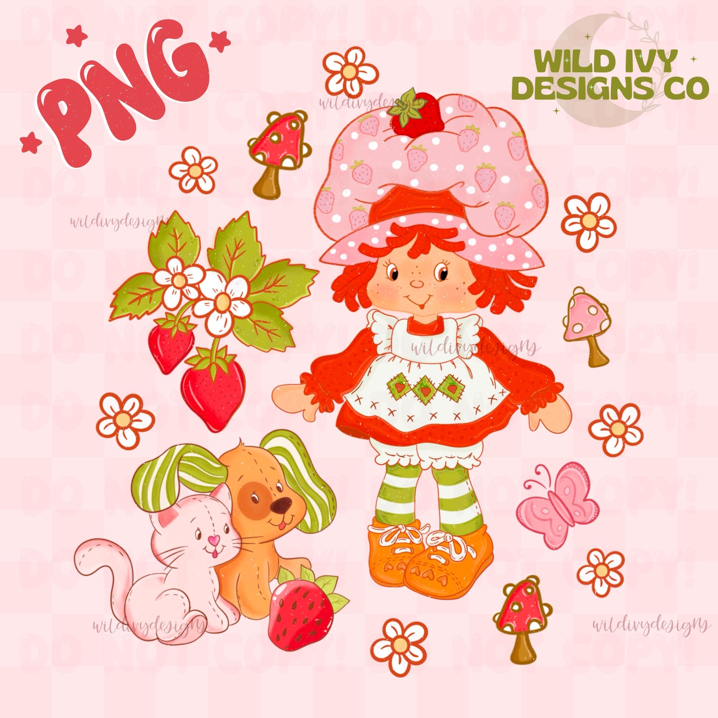 Strawberry Girlie PNG (2 Options)