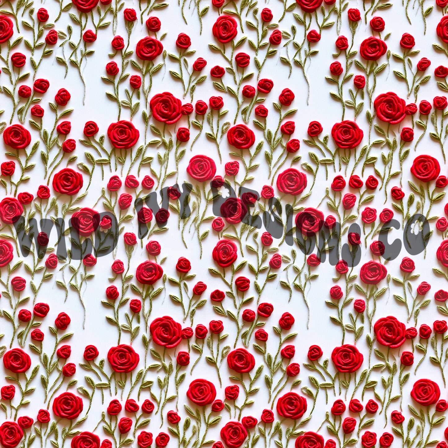 Red Roses Embroidery