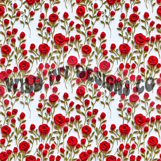 Red Roses Embroidery