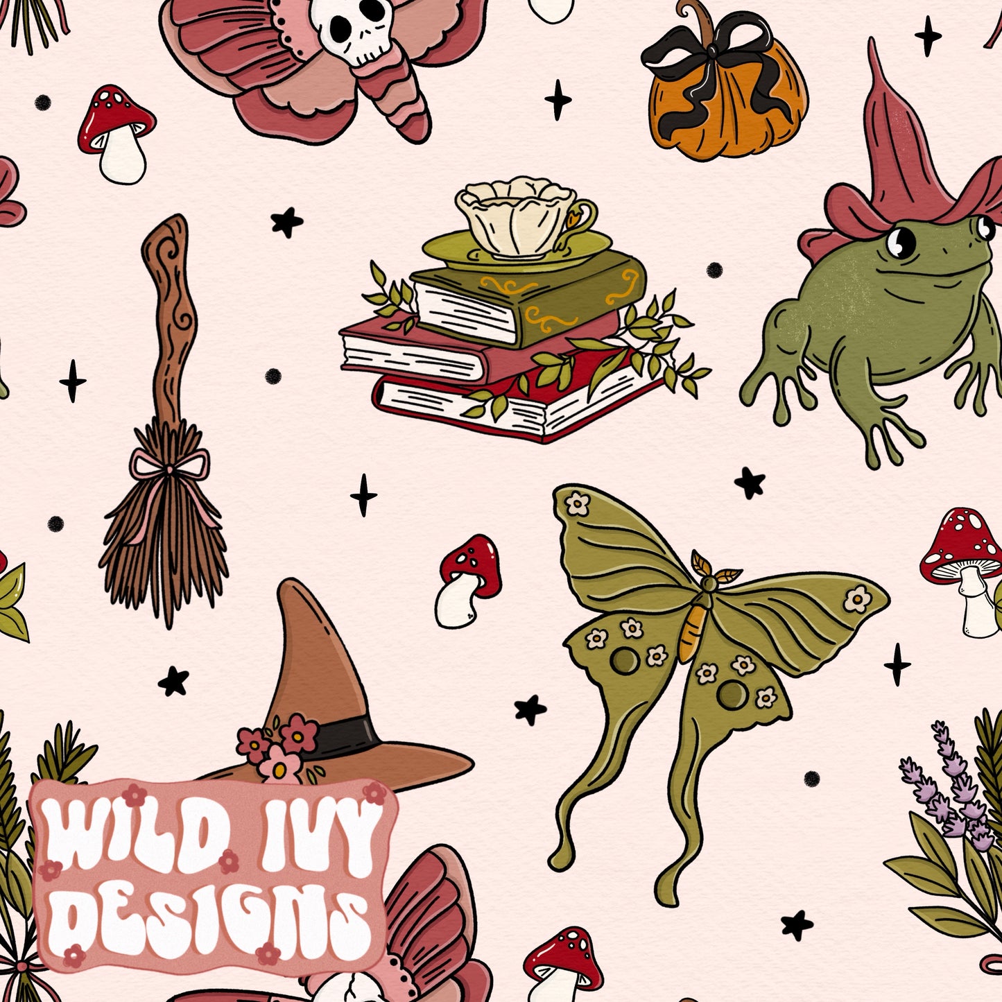 COTTAGE WITCHY MOTHS & FROG