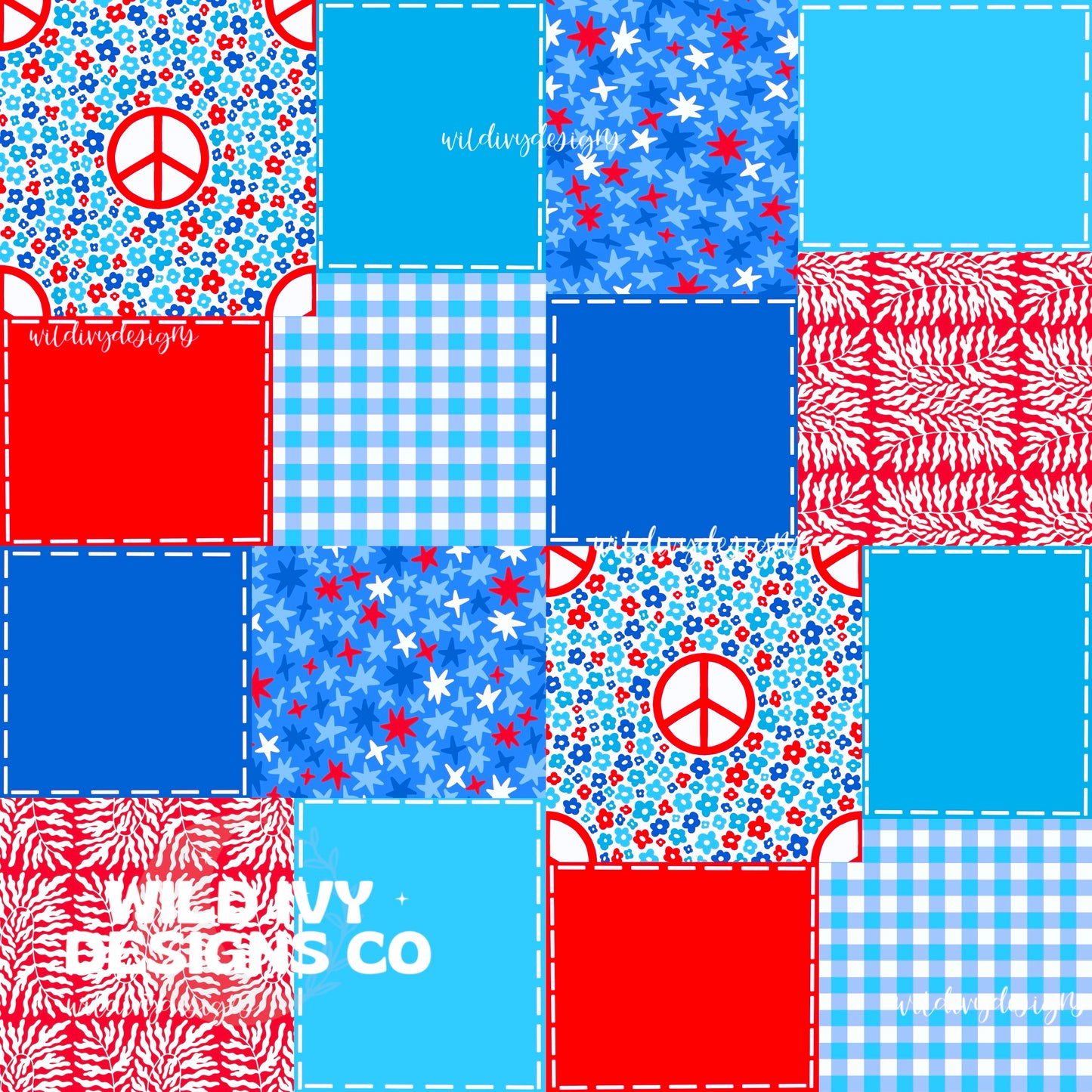 Peace RWB Patchwork