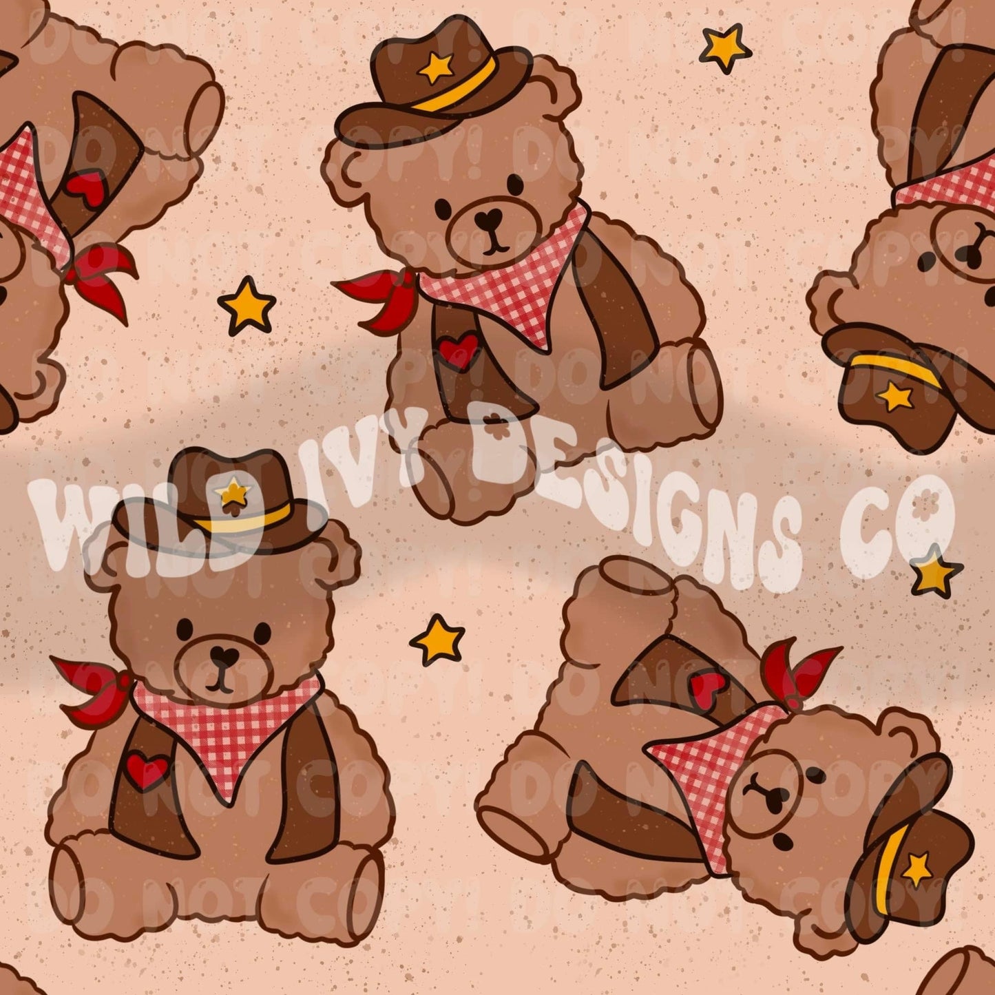 Western Teddys (Red & Tan Colorway)