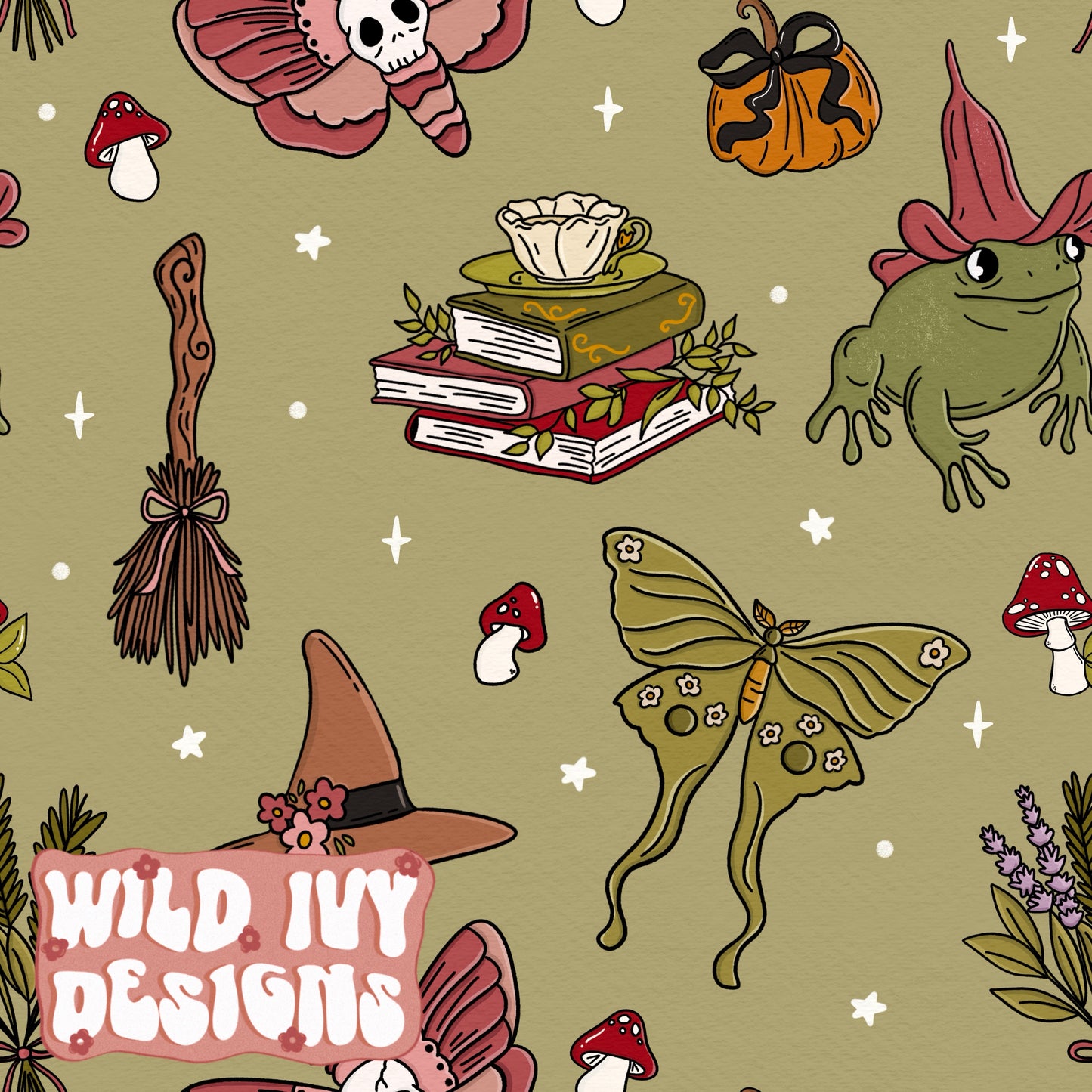 COTTAGE WITCHY MOTHS & FROG
