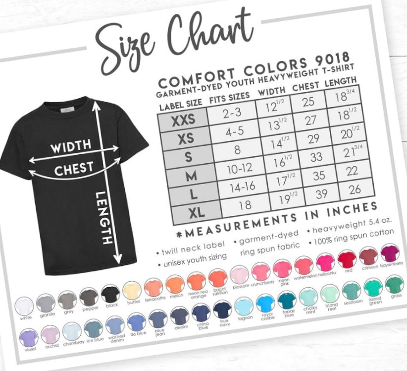 Comfort Colors (Youth - Adult Only) *DTF* (FALL)