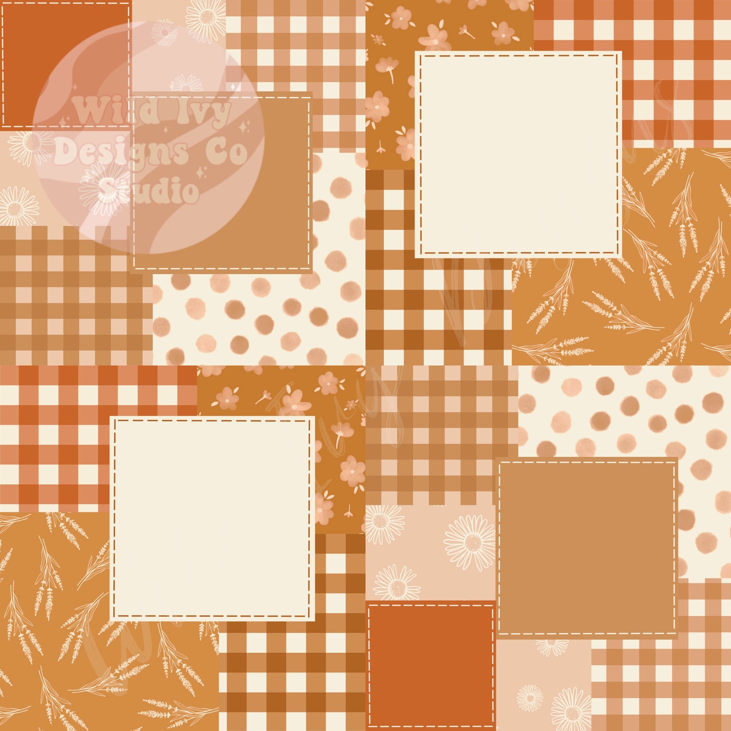 Fall Orange Patchwork