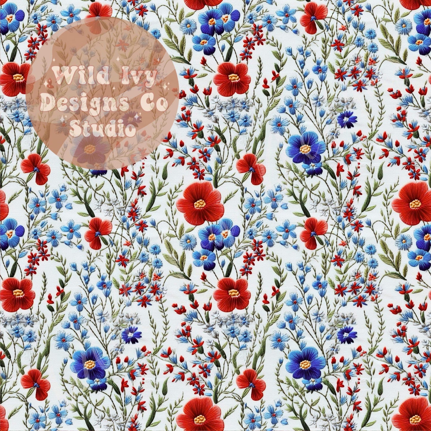 FOJ Dainty Embroidery Wildflowers