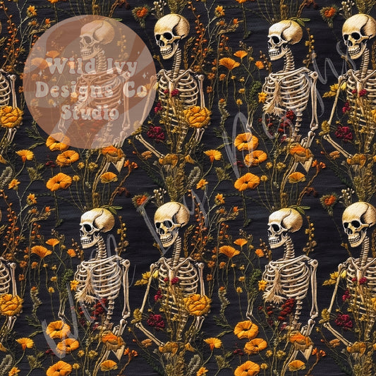 Skelly Garden Embroidery