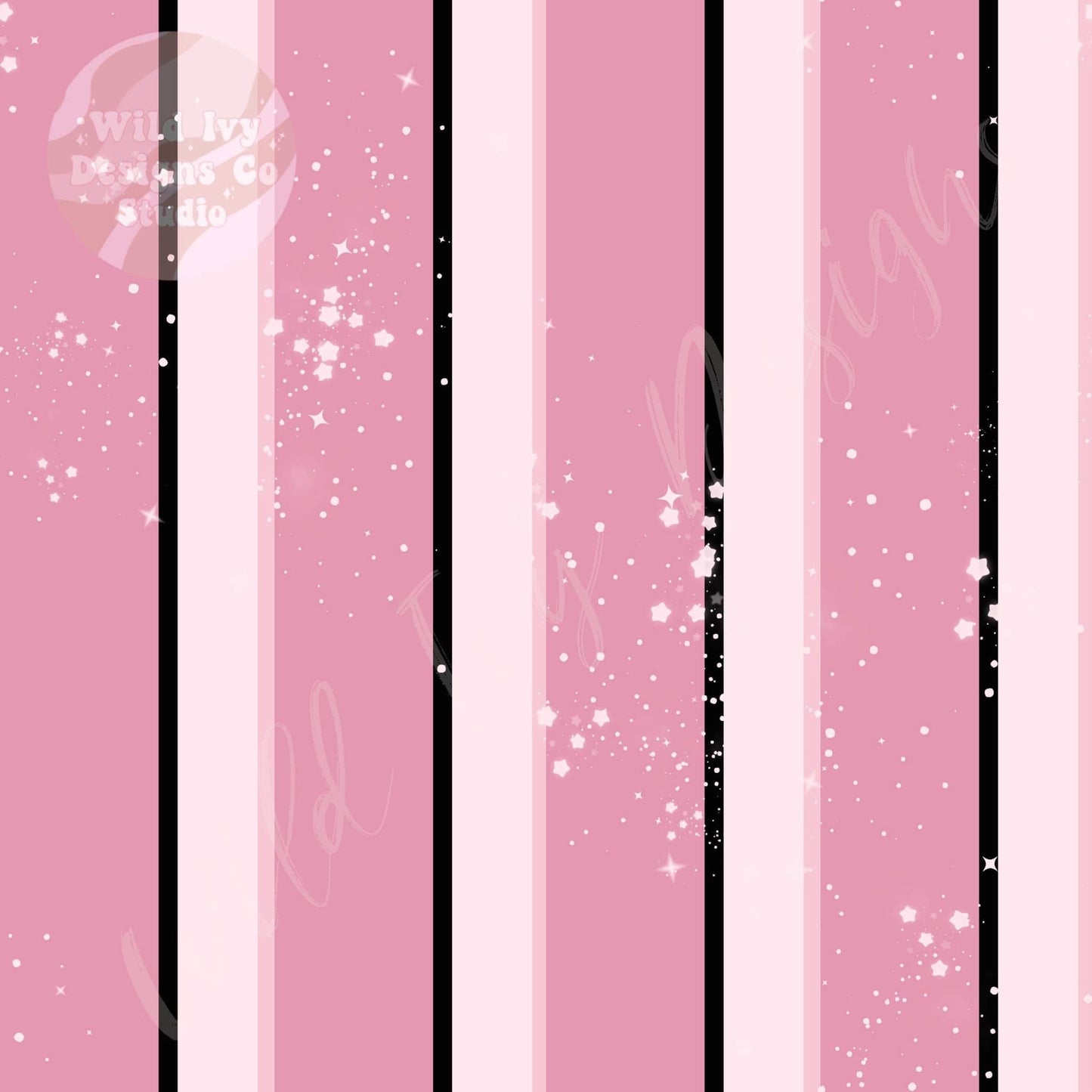 Sparkle Stripes Pink and Black Cord