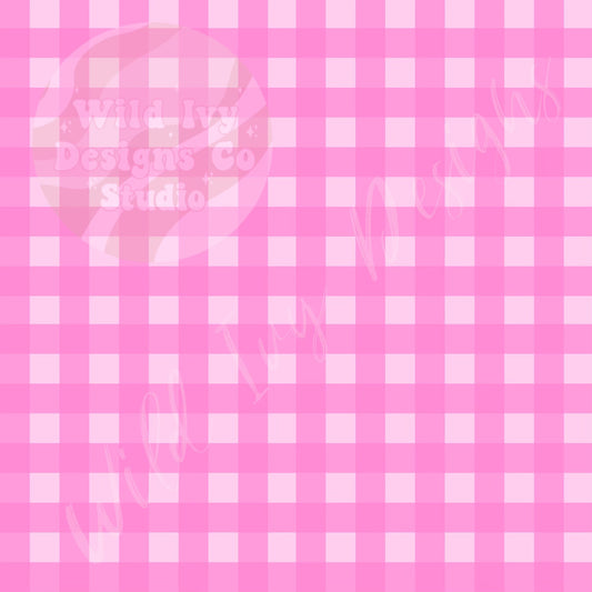 Light Pink Barb Gingham Cord