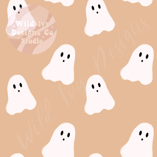 Watercolor Ghosts Tan colorway