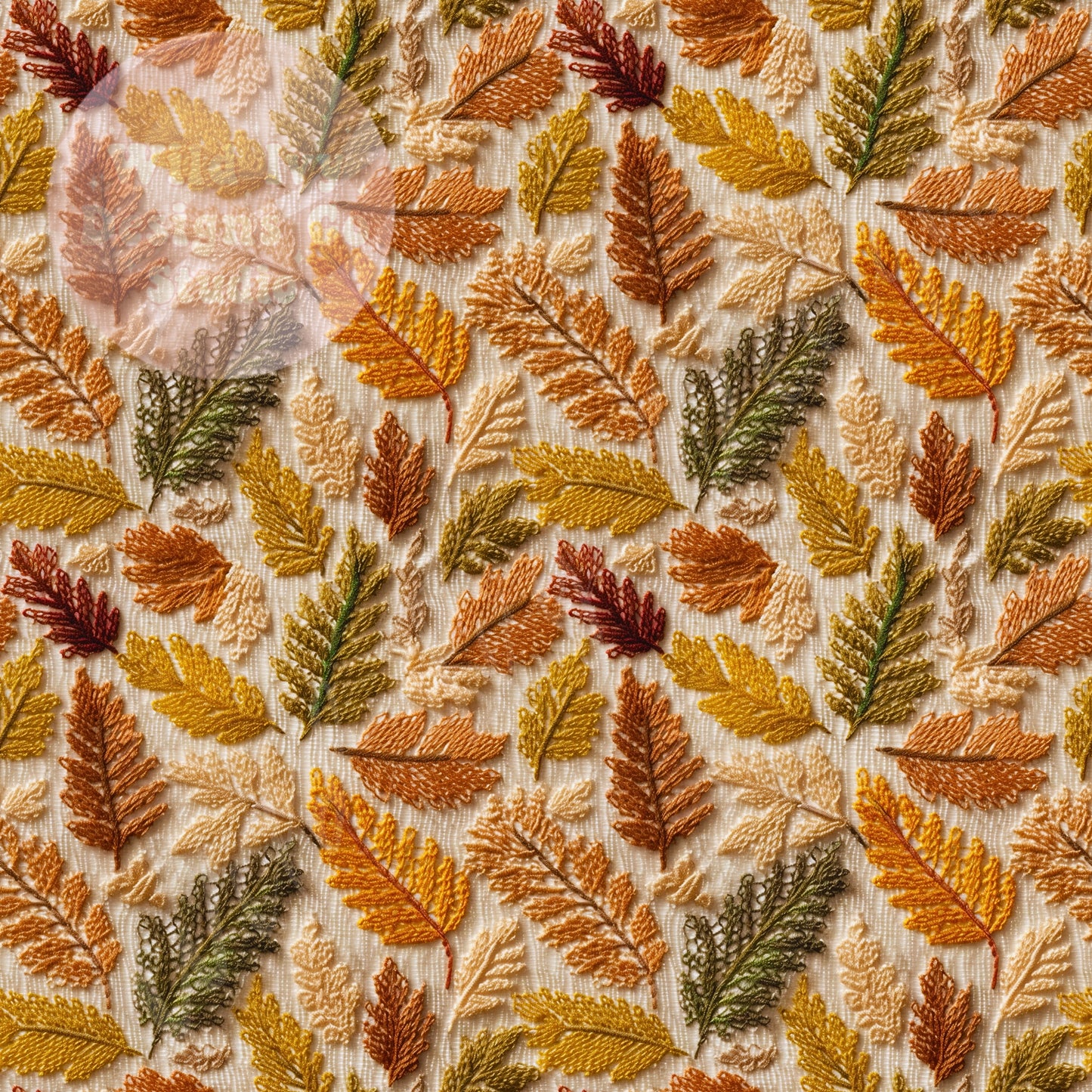 Light Fall Leaves Embroidery