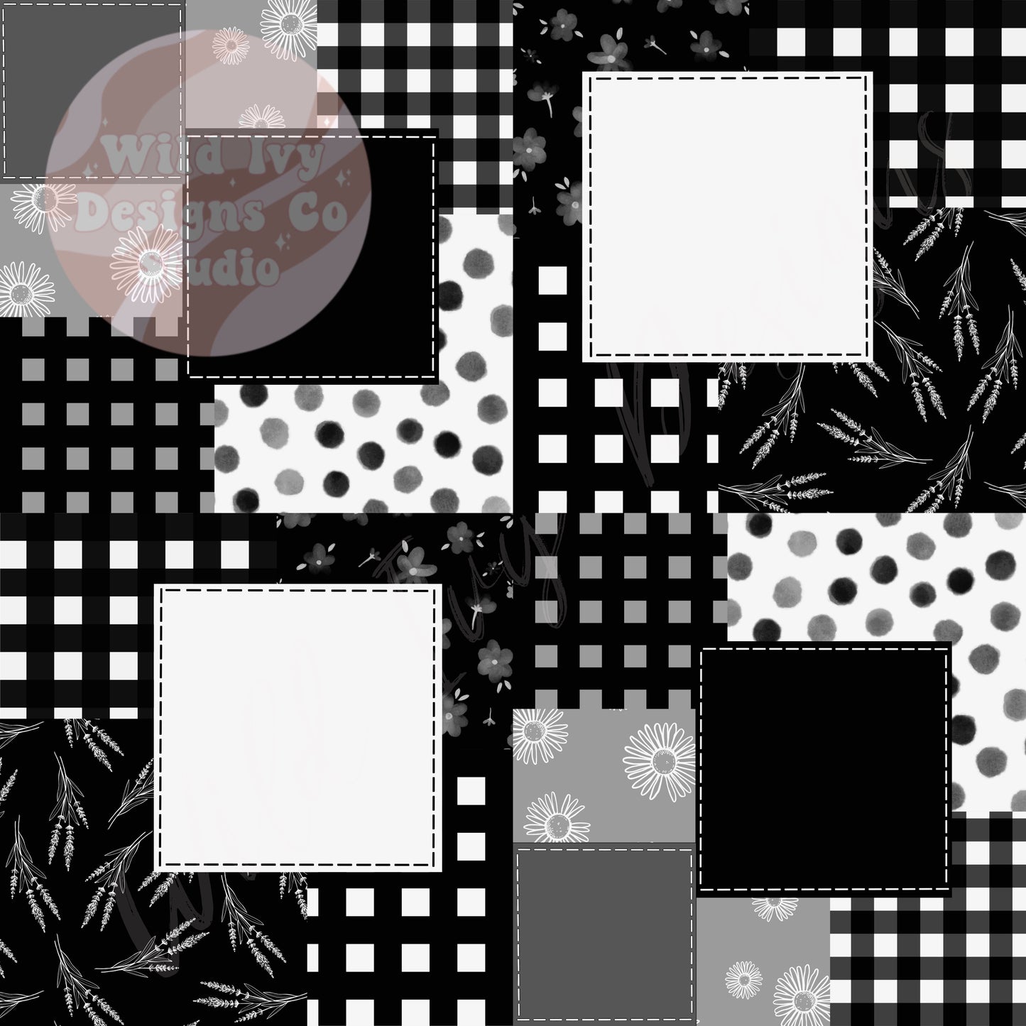 Black & White Quilt Patchwork