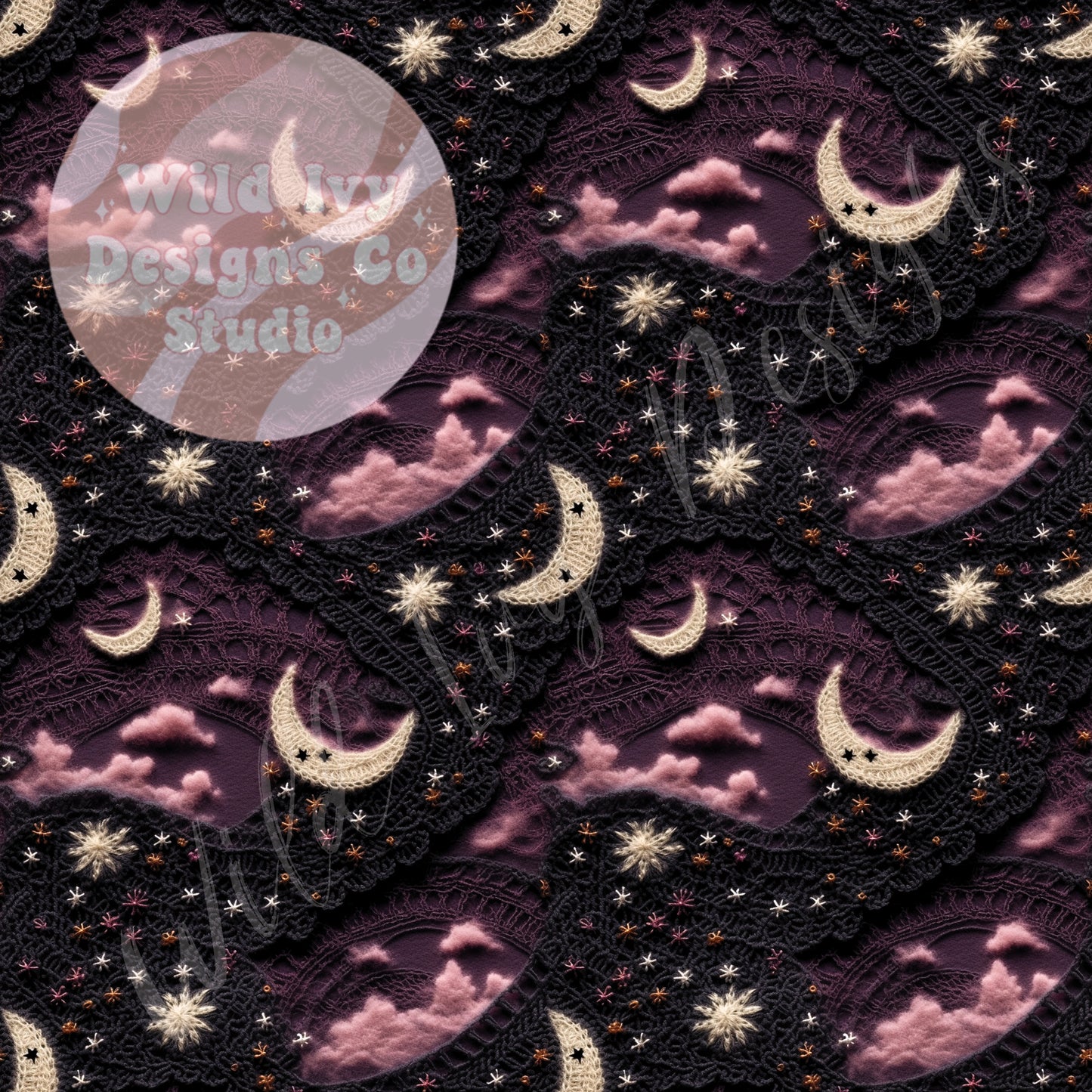 Dark Night Sky Embroidery