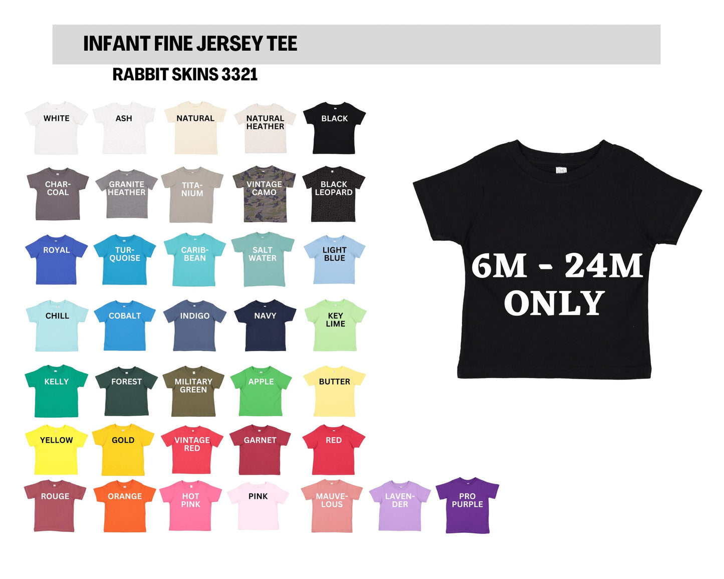 Rabbit Skins Tees (0/3 M - 5T) *DTF*