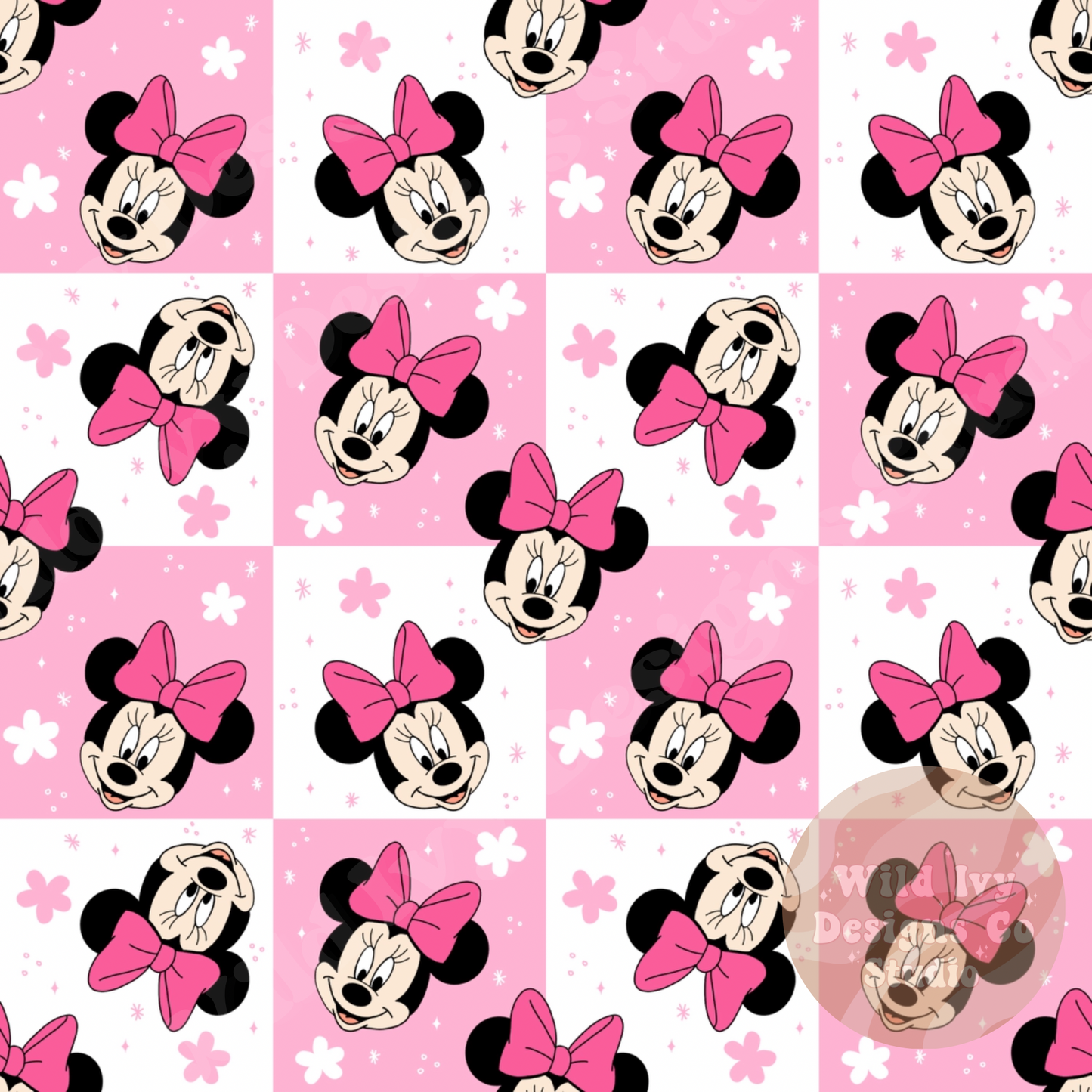 Checkered Spring Mouse Seamless Design