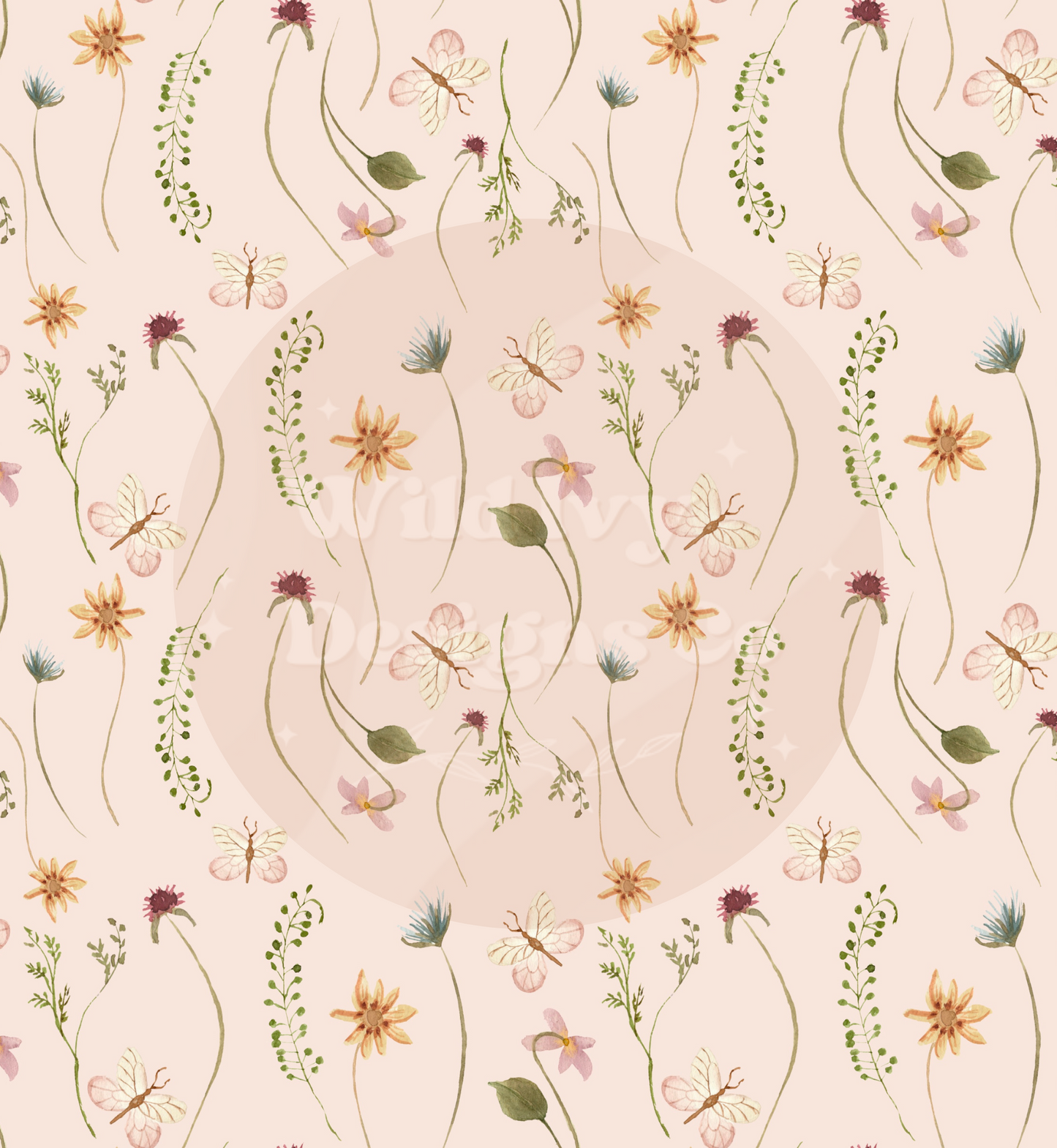 Wildflowers Seamless Design (Cream Colorway)