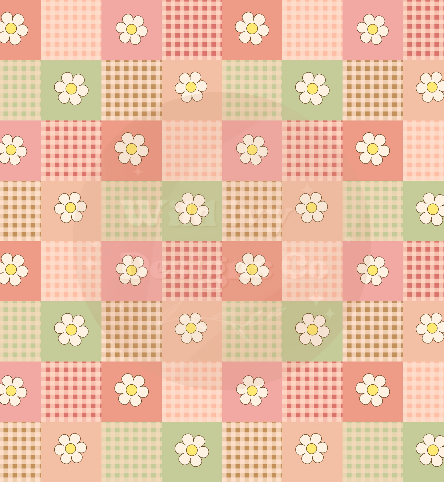 Daisy Patchwork Checks (BRIGHT) Seamless File