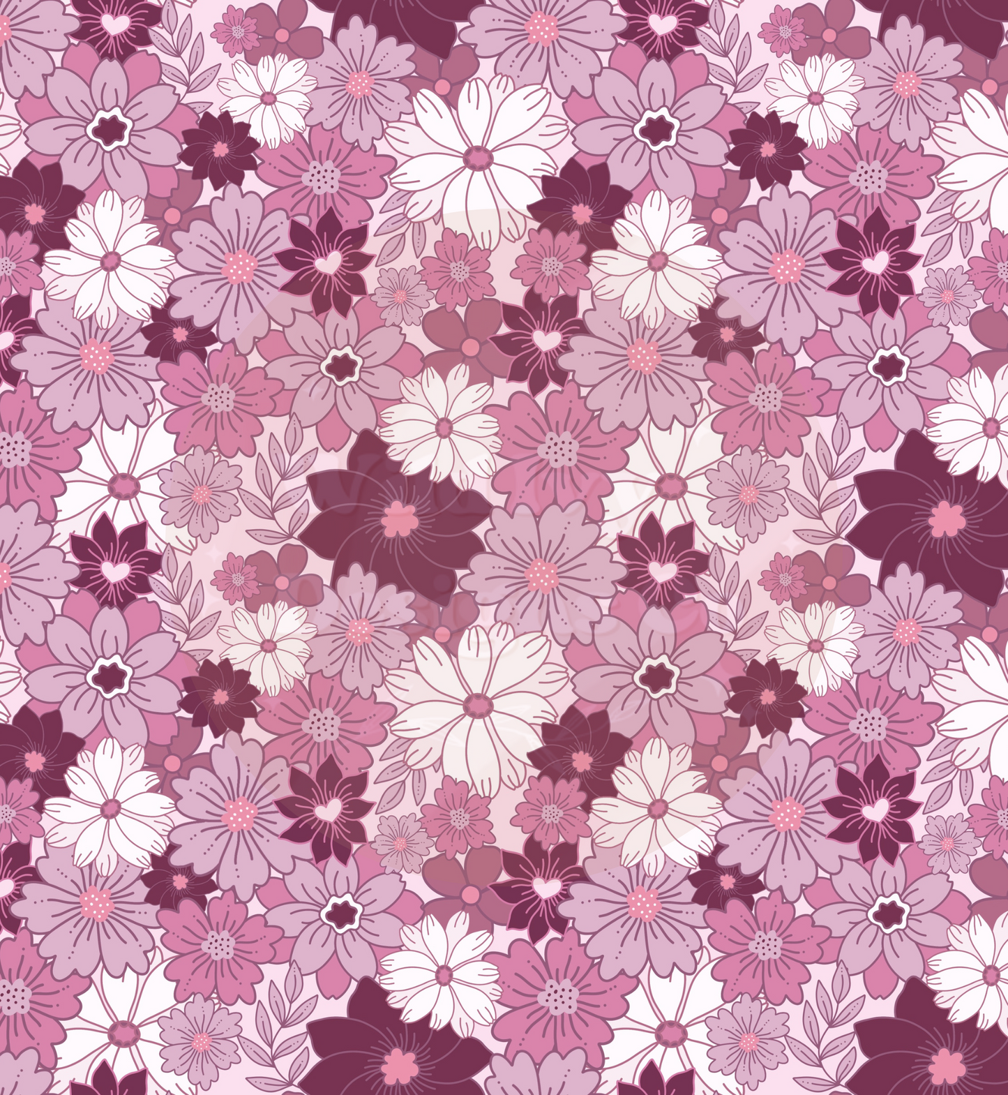 Boho Purple/Pink Floral Seamless File