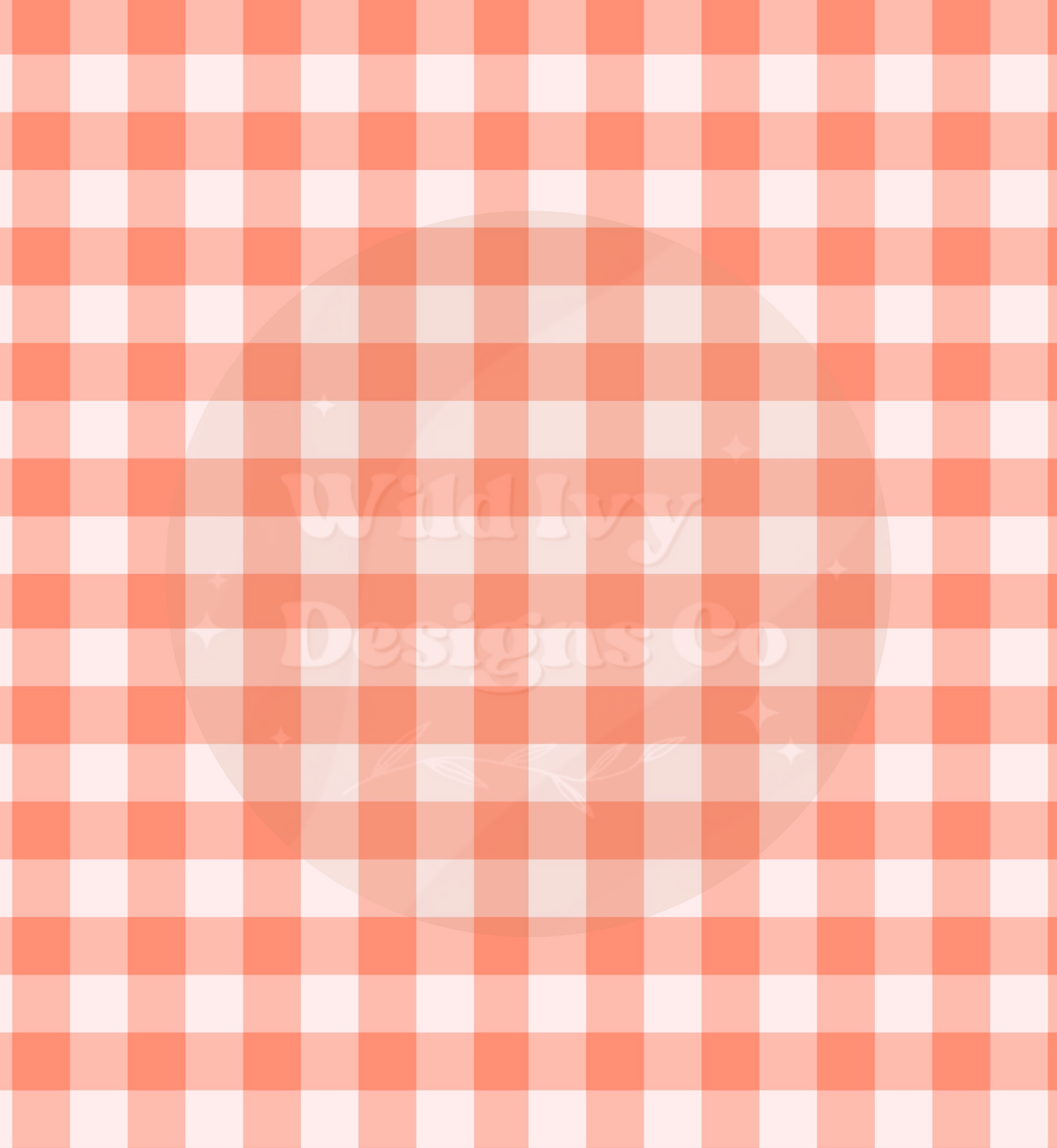 Peach Gingham Cord