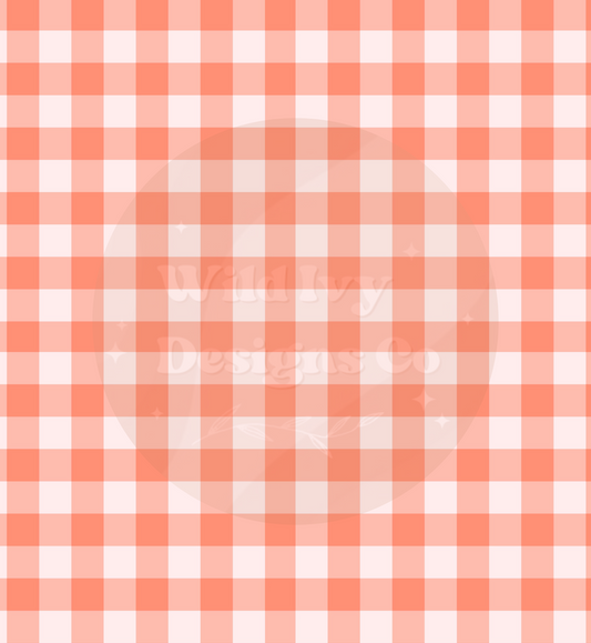 Peach Gingham Cord