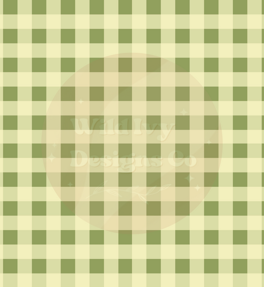 Green Gingham Cord