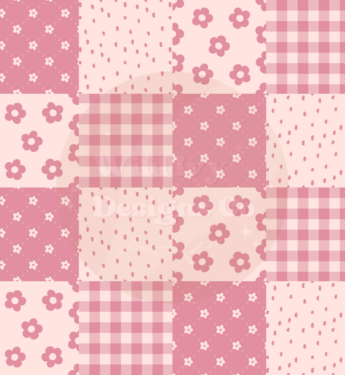 Pink Patchwork Checks Seamless File