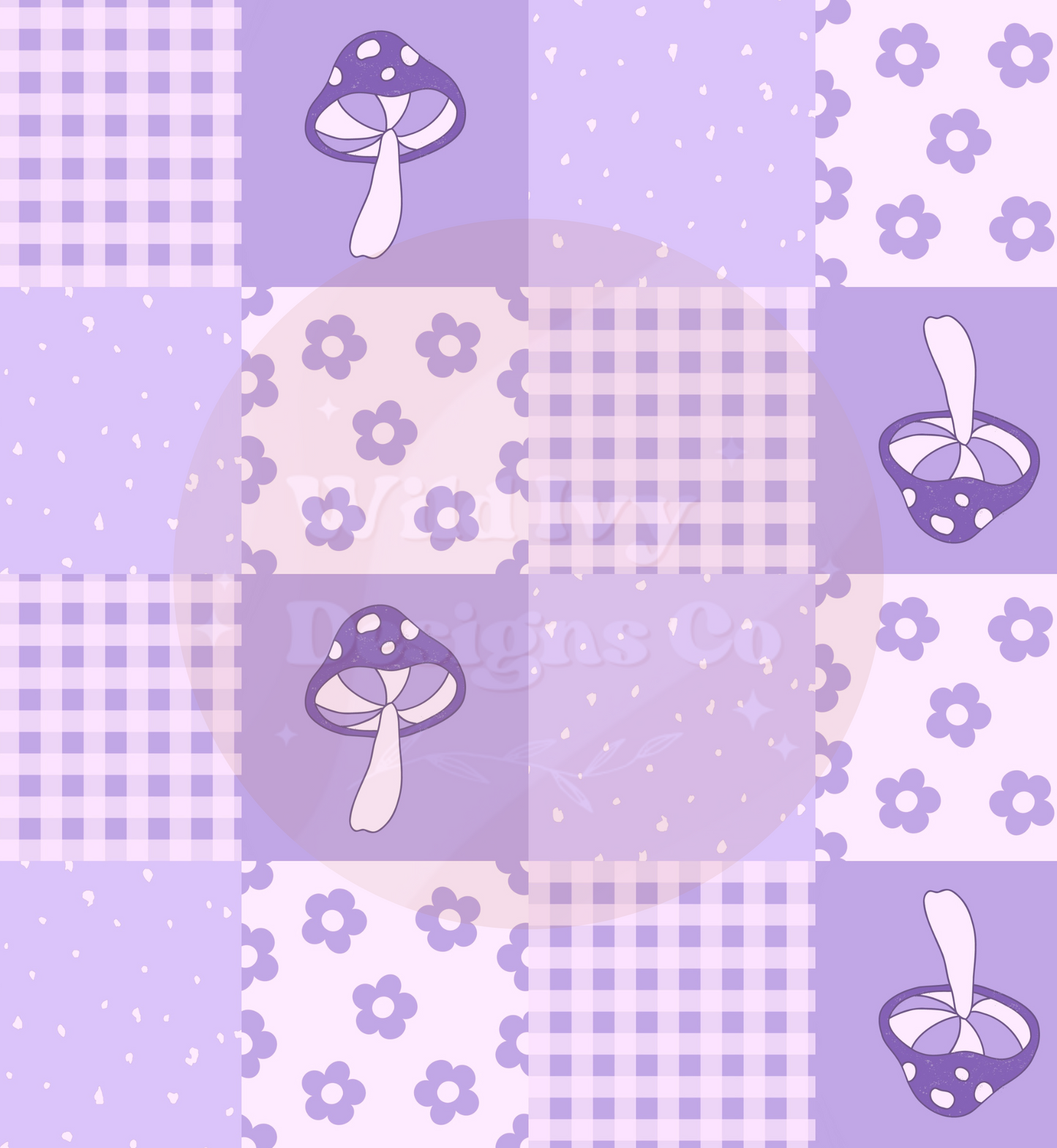 Patchwork Checks Mushroom Purple Seamless File