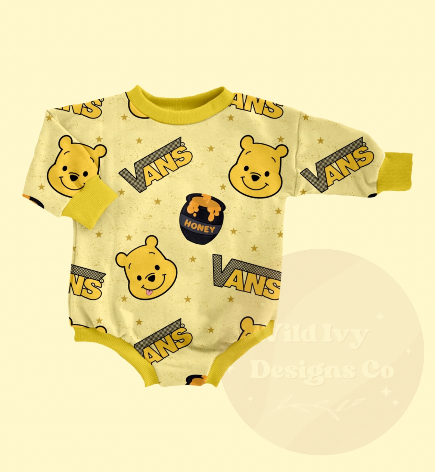 Off The Wall Hunny Bear Seamless Design (Stars)