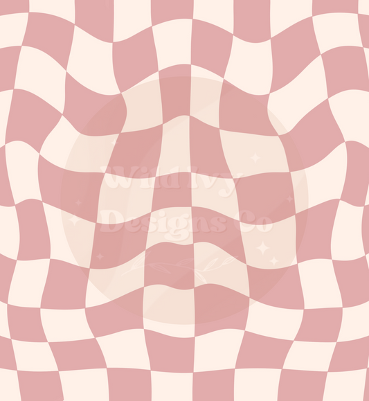 Wavy Checks Pink Seamless File