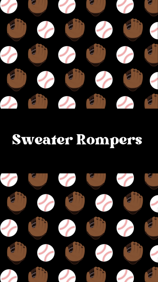 Sweater Rompers (Baseball)