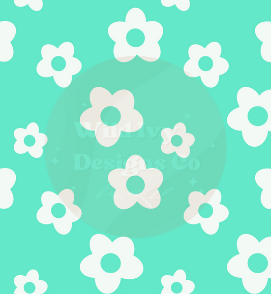 Retro Daisy (Bright Mint)