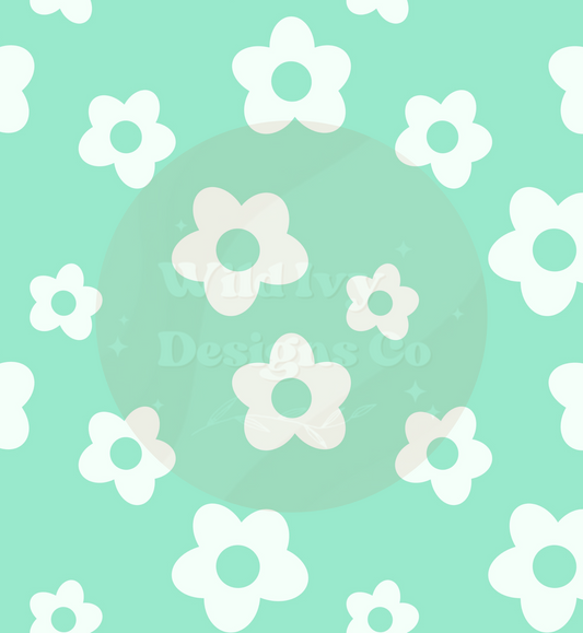 Retro Daisy (Pastel Mint)